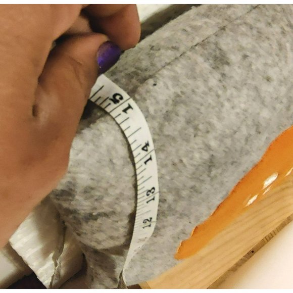 Happy Halloween Boo Pumpkin Pillow Gray and Orange Decorative Pillow - Picture 3 of 4